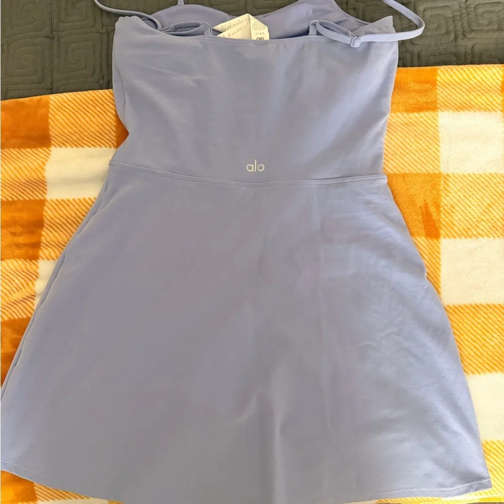 ALO Yoga Light Lavender Spaghetti-Strap Dress - Picture 2 of 3